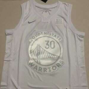 Golden State Warriors Curry #30 White Men's Jersey